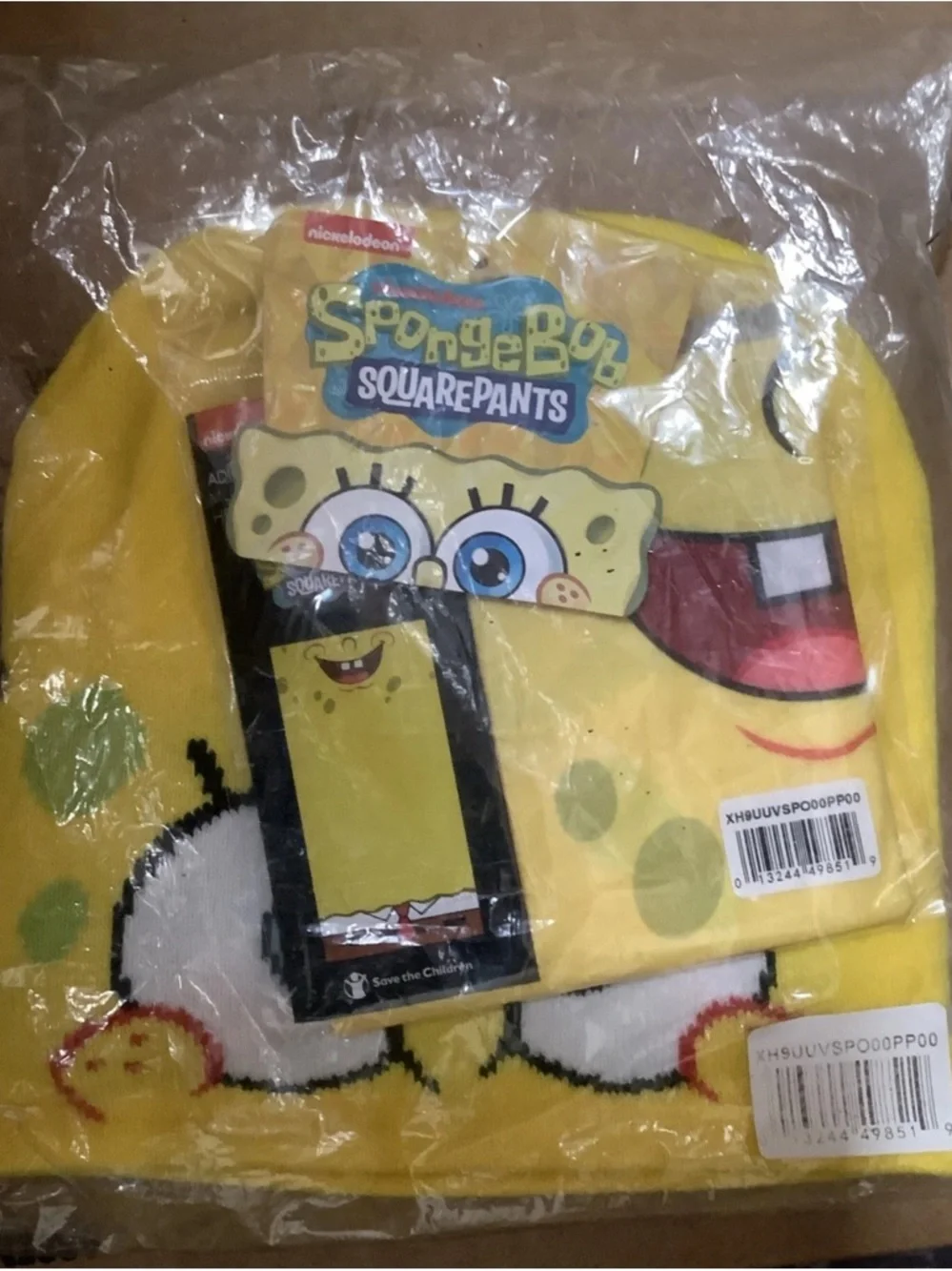 Rubie's Yellow Sponge Character Beanie & Neck Gaiter Set